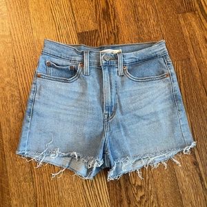 Levi's Light Denim High Rise Cutoff Jean Shorts Size 27